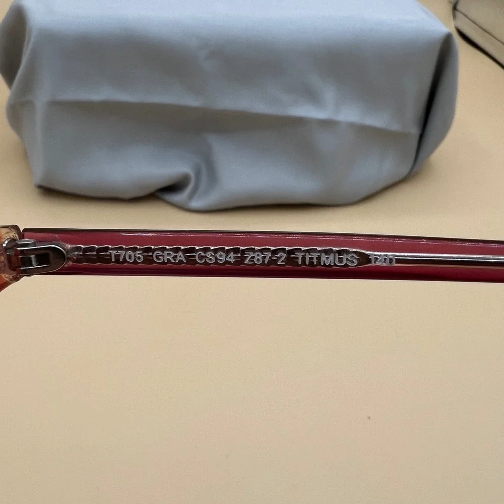 Titmus T705 Safety Glasses Women 50-19 Burgundy Red New Librarian Core
